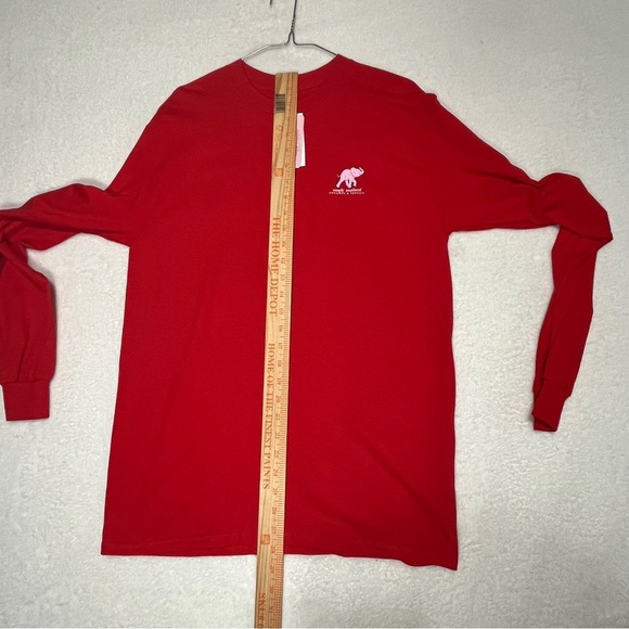 SIMPLY SOUTHERN Conserve & Protect Elephant Christmas Long Sleeve Red Tshirt Med - Picture 10 of 10